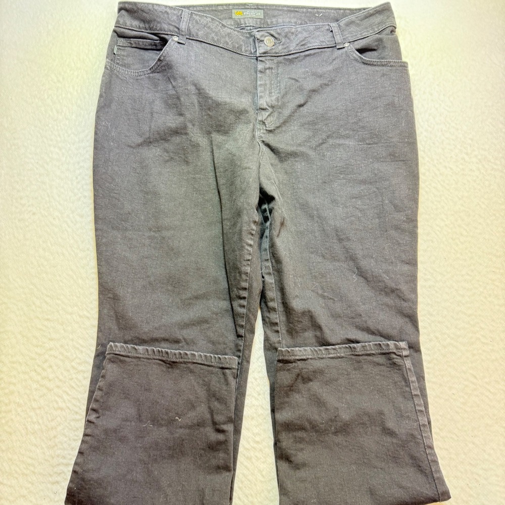 Lee Plus‎ jeans 20W Men'sRelaxed Fit Straight Leg Mid Rise Jeans Gray Denim